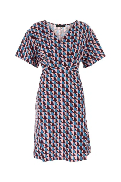 Weekend Max Mara Printed Stretch Lyocell Lucas Mini Dress