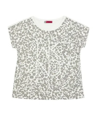 Weekend Max Mara Printed T-shirt With Round Neck In White