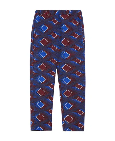 Weekend Max Mara Printed Trousers In Blue