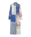 Weekend Max Mara Printed Viscose Shirt Dress In Blue