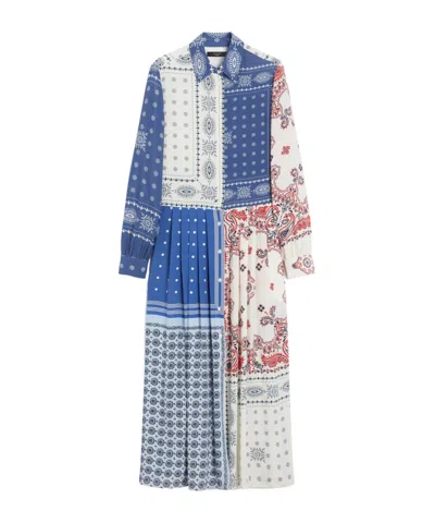 Weekend Max Mara Printed Viscose Shirt Dress In Blue