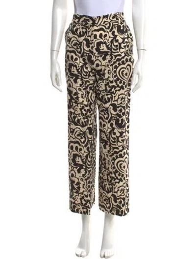 Pre-owned Weekend Max Mara Printed Wide Leg Pants In Neutral