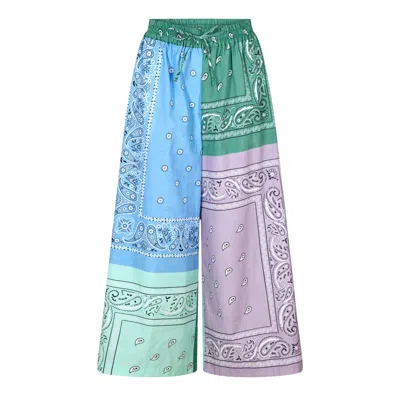 Weekend Max Mara Printed Wide-leg Pants In Multi