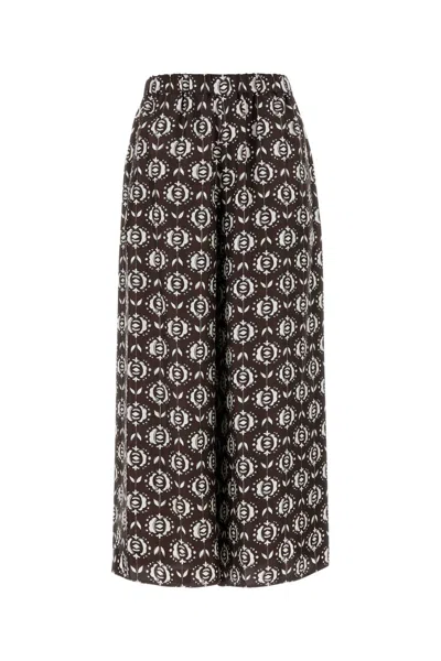 Weekend Max Mara Printer Satin Tortona Wide-leg Pant