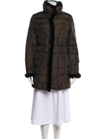Pre-owned Weekend Max Mara Puffer Jacket In Brown