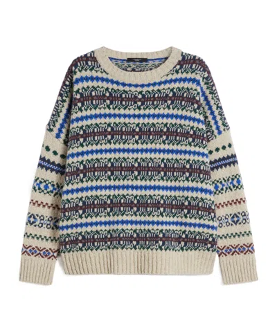 Weekend Max Mara Pull Court En Tweed De Laine In Multi