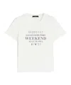 Weekend Max Mara Pure Cotton T-shirt In White