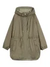 Weekend Max Mara Quilted Hooded Parka In Green