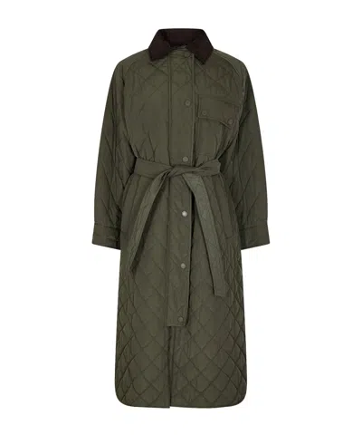 Weekend Max Mara Quilted Jacket In Green