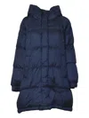 Weekend Max Mara Quilted Parka Coat In Blue