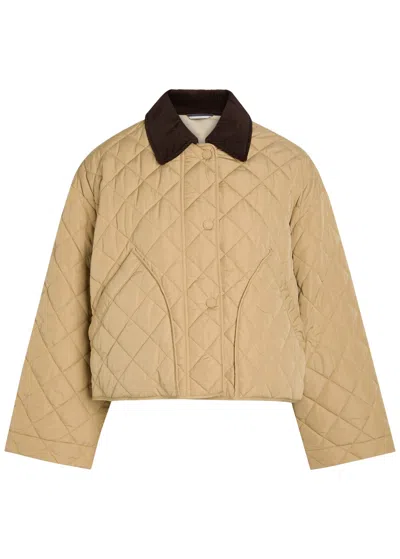 Weekend Max Mara Quilted Shell Barn Jacket In Neutral