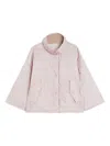 Weekend Max Mara Ronco Water Repellent Quilted Reversible Jacket In Pink
