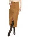 Weekend Max Mara Quincy Midi Skirt In Brown