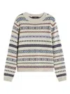 Weekend Max Mara Quirite Jacquard Crewneck Sweater In Neutral