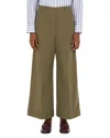 Weekend Max Mara Twill Cargo Pant Animal Print In Kaki