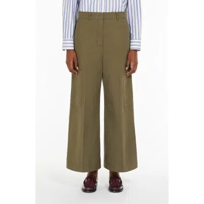 Weekend Max Mara Twill Cargo Pant Animal Print In Printed