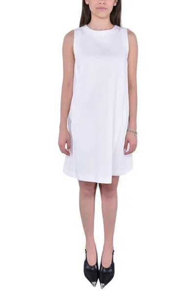 Weekend Max Mara Cotton And Linen Short Dress In White