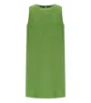 Weekend Max Mara Round Neck Sleeveless Dress In Green