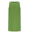 Weekend Max Mara Round Neck Sleeveless Dress In Green