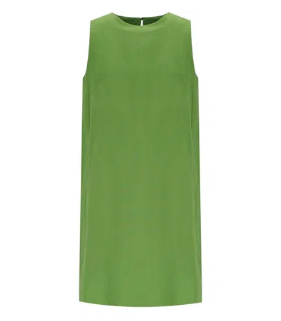 Weekend Max Mara Racer Green Dress In Gray