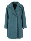 Weekend Max Mara Rada Virgin Wool Blend Coat In Blue