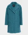 Weekend Max Mara Rada Wool Alpaca & Mohair Midi Coat In Blue