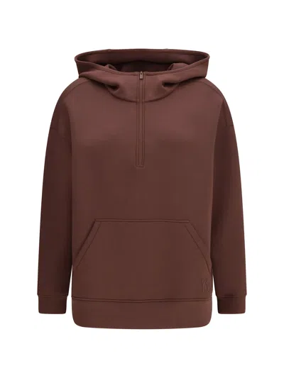 Weekend Max Mara Radura Hooded Sweatshirt In Brown
