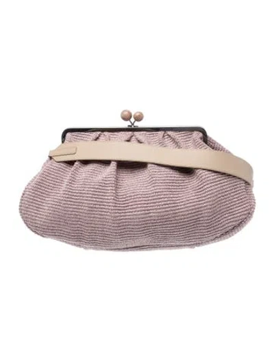 Pre-owned Weekend Max Mara Raffia Shoulder Bag In Purple