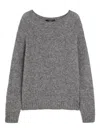 Weekend Max Mara Raglan-sleeve Ribbed-hem Jumper In Gray