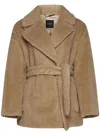 Weekend Max Mara Ramino Teddy Short Coat In Nude & Neutrals