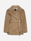 Weekend Max Mara Ramino Teddy Short Coat In Sand