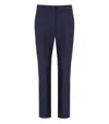 Weekend Max Mara Rana Trousers In Double Viscose Canvas In Blue
