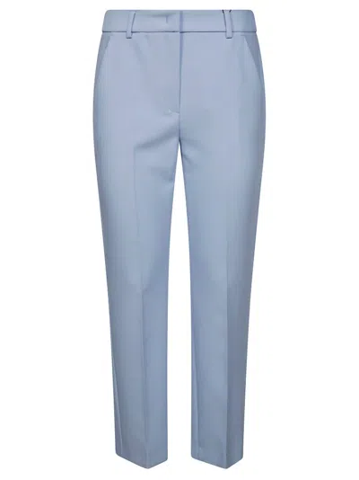 Weekend Max Mara Rana Straight Cut Pants In Blue