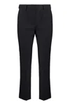 Weekend Max Mara Straight-leg Trousers With Ruffled Accents And Pockets