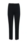 Weekend Max Mara Rana Trousers In Double Viscose Canvas In Blu