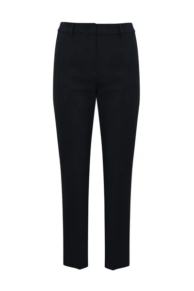 Weekend Max Mara Rana Trousers In Double Viscose Canvas In Black