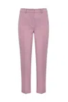 Weekend Max Mara Rana Trousers In Double Viscose Canvas In Rose Berry