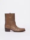 Weekend Max Mara Ranch Leather Cowboy Boots