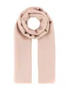 Weekend Max Mara Rauche Embroidered-detail Fringed Scarf In Pink