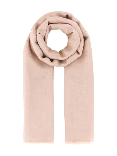 Weekend Max Mara Rauche Embroidered-detail Fringed Scarf In Pink