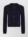 Weekend Max Mara Rebecca Knitwear With Ribbed Texture And Pockets In Blue