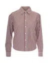 Weekend Max Mara Camicia Panetto Riga Pari Terracotta In Red