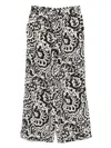 Weekend Max Mara Printed Trousers With Pockets And Belt Loops In Black