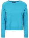 Weekend Max Mara Womens Turquoise Scatola Relaxed-fit Cashmere Jumper In Blue