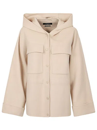 Weekend Max Mara Relaxed Fit Hooded Parka In Beige