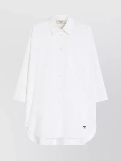 Weekend Max Mara Relaxed Fit Organic Cotton Top In White