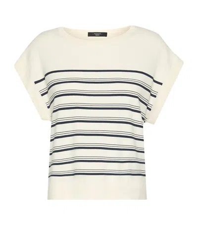 Weekend Max Mara Relaxed Striped T-shirt In Neutral