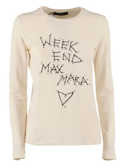 Weekend Max Mara Long-sleeved Crewneck T-shirt In Neutral