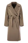 Weekend Max Mara Resina - Wool Drap Coat In Brown