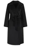 Weekend Max Mara Cappotto Lungo In Lana E Alpaca Nero In Black